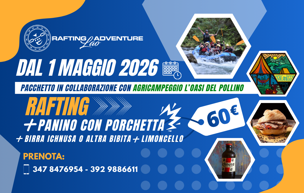 Rafting e Porchetta nel Pollino - La Combo Perfetta tra Avventura e Gusto!