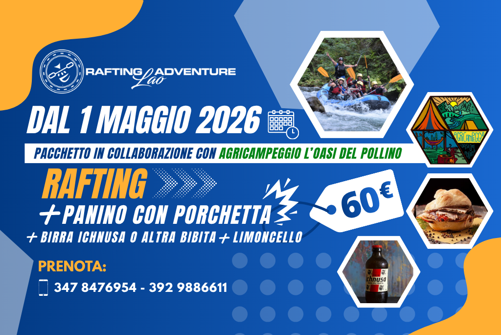 Rafting e Porchetta nel Pollino - La Combo Perfetta tra Avventura e Gusto!